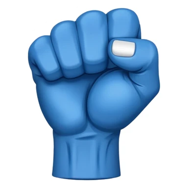Blue fist up sticker