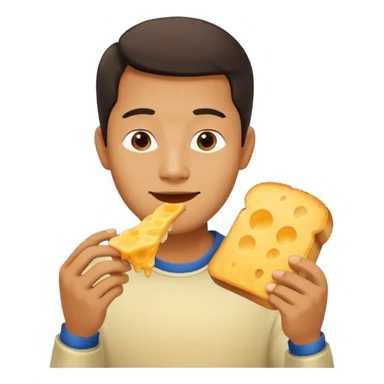 Thai man eating cheese toastie sticker