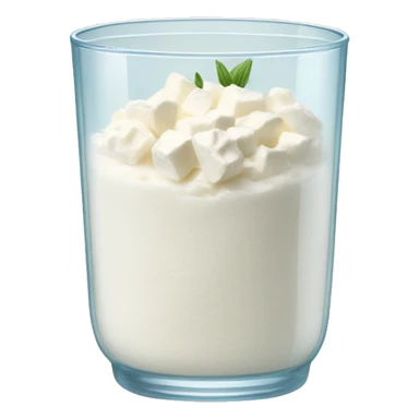 Cottage cheese in a glass cup sticker