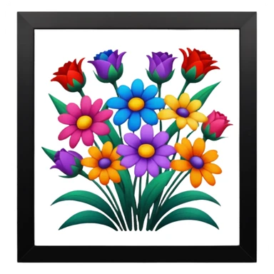 Frame with flowers sticker