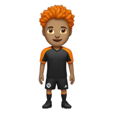 footballeur loups en orange et noir sticker