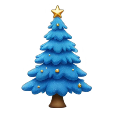 blue Xmas trees with blue gifts  sticker