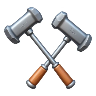 croisement de 2 marteaux (en mode duel, qui des deux va gagner) sticker