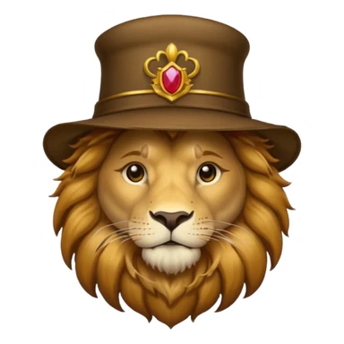 lion wearing hat sticker