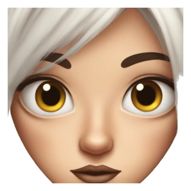 Girl with freckles and very mega extra big large massive eyelashes sticker