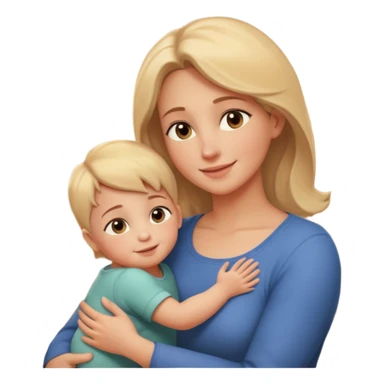 A loving mother holding her young child in her arms, warm natural light coming through a window, soft smile, emotional connection, candid moment, realistic photography, shallow depth of field, high resolution, warm tones
 sticker