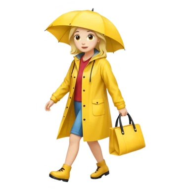 Raincoat Pedestrian woman sticker