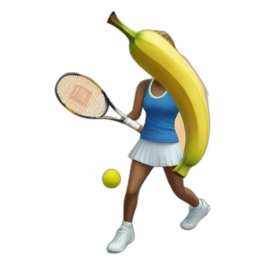 Banana won a tennis tournament sticker
