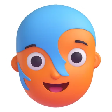 blue avatar emoji with a friendly expression sticker