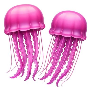 the regular jelly fish emoji but pink and longer sticker