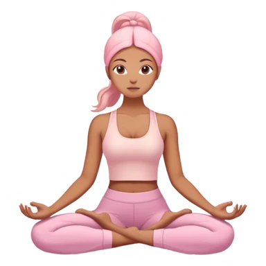 Pastel pink yoga mediation  sticker