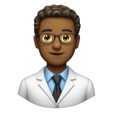 profesor joven pelo liso castaño sticker