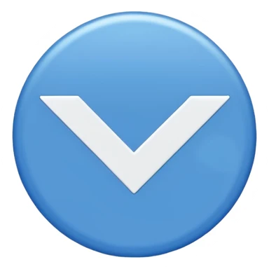 blue circle in the middle and a white check mark sticker