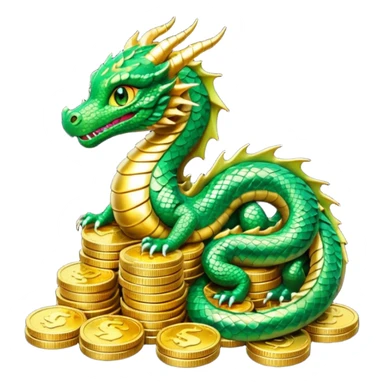 strack coins dragon sticker