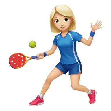 girl hitting pickleball, no text sticker
