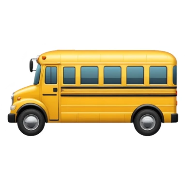 school bus side view cute rounded minimal details sticker