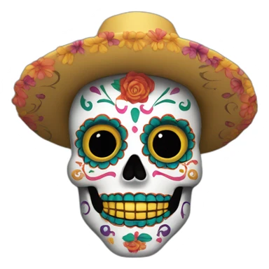day of the dead party sticker