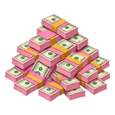 Pink money sticker