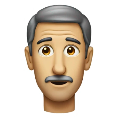 a man with a very long nose sticker