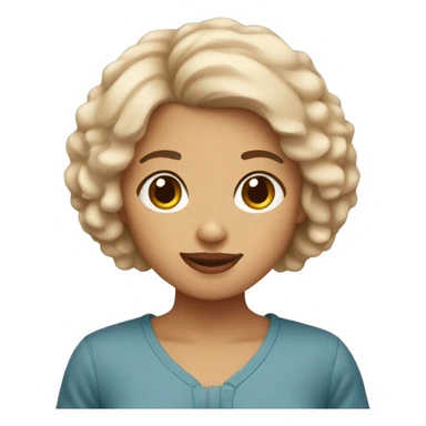 Short hair girl holding maltipoo sticker
