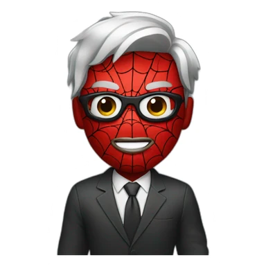 A black with a low-end spider man disguise sticker