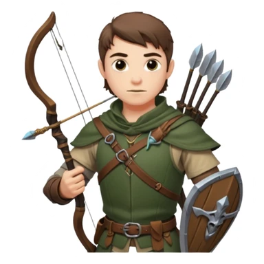 male dnd ranger sticker