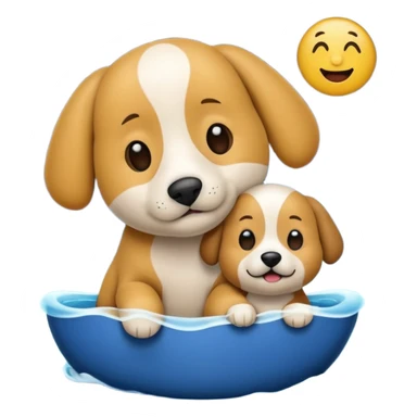 crea un emoji de buenas noches. Pon un texto : Buenas noches Javier y Tobi. Javier es una imagen de profesor y Tobi q sea imagen de un perro sticker