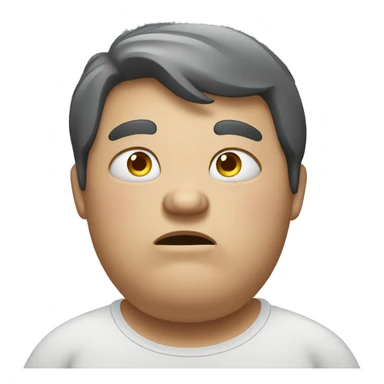 fat person worrying sticker