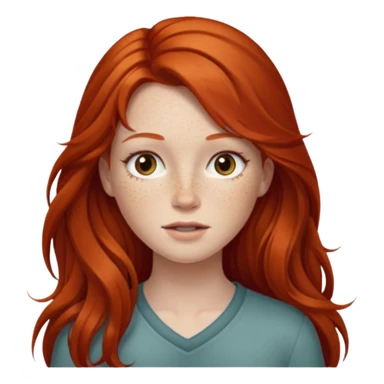 Branca, ruiva , cabelo comprido sticker