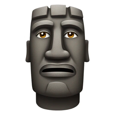 moai with a smug face sticker