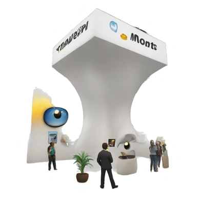 Stand in an expo show sticker