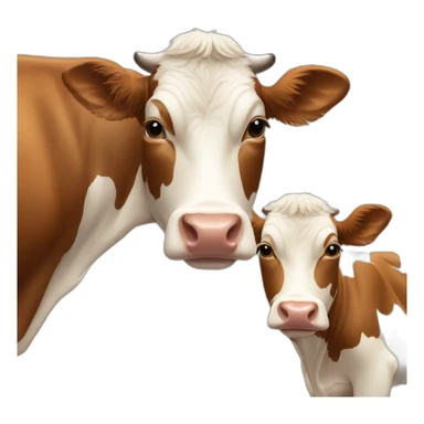 Cow and calf sticker