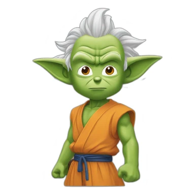 San goku déguisé en yoda sticker