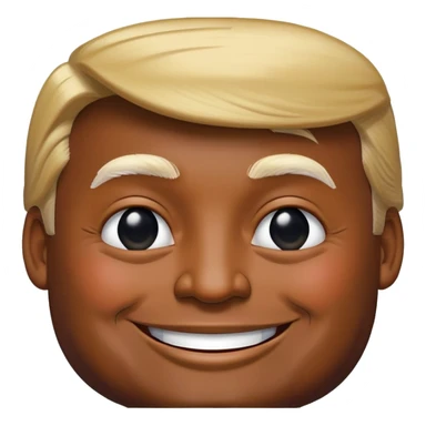 Black skinned Donald Trump sticker