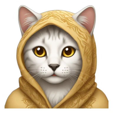 cat with Arab clothes sticker
