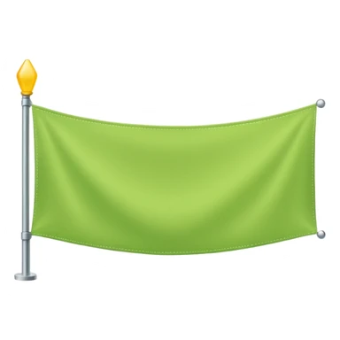 Flat light green horizontal banner sticker