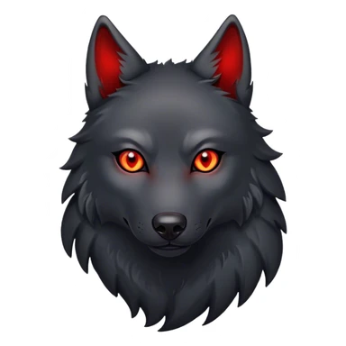 Evil scary black wolf with red eyes sticker