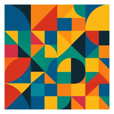 colorful abstract geometric pattern sticker