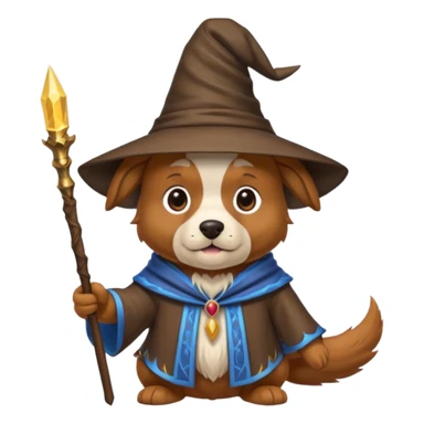 Dog wizard sticker