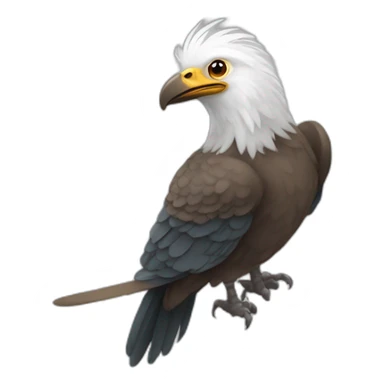 Un homme-oiseau a plumes blanches  sticker
