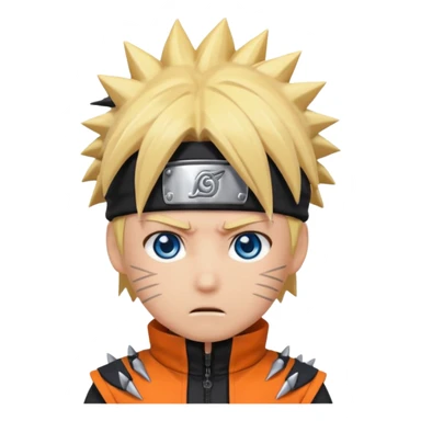 Create a Naruto emoji for a teams chat but make it more original to the anime style sticker