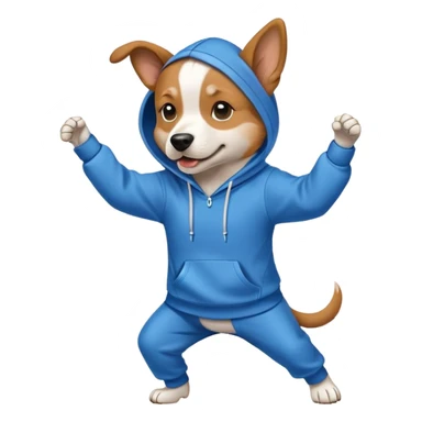 Dog wearing a hoodie dancing  sticker
