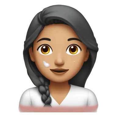 Pakistani girl doing skincare sticker