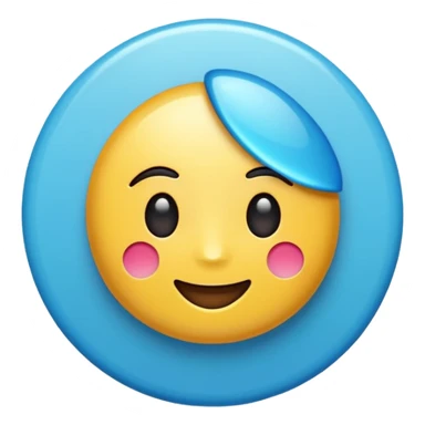 Crea un emoji de la verificación de tik tok casi parecido sticker