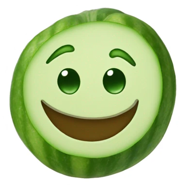 smiling face emoji with cucumbers over the eyes sticker