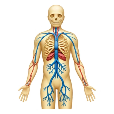 human body nerves sticker