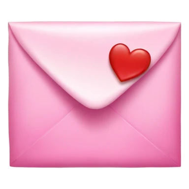 Pink love letter with a kiss mark  sticker