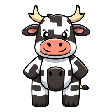 Minecraft cow sticker
