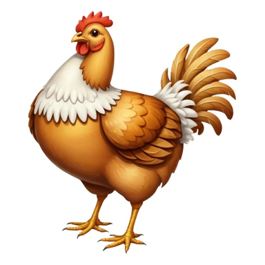 Roasted chicken with white poultry frills decoration on its feet sticker