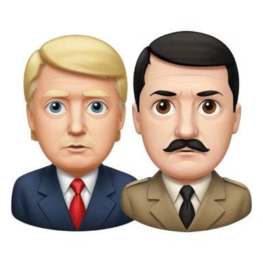 Trump and hitler sticker